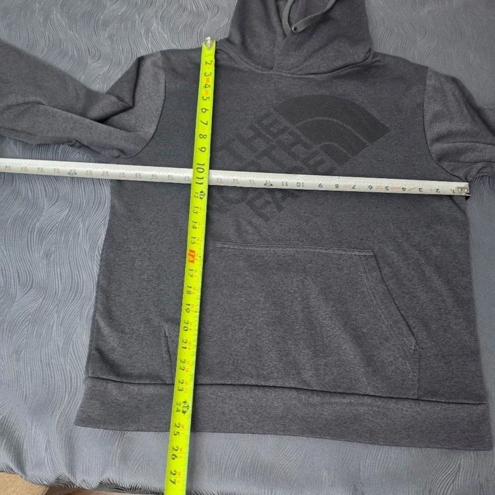 The North Face Hoodie Mens Medium Gray Fleece Pullover Textured Mesh Logo M L